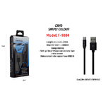 Maxtech-cavo Usb Android 5pin 2.50 Mt 5v-2100ma Per Smartphone Fotocamere Maxtech F-s004 Nero -