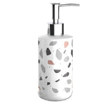 Cleafe-dispenser Porta Sapone Liquido Graniglia Bianco Multicolore Arredo Bagno 69834 -