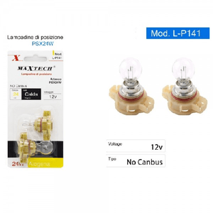 Maxtech-lampadina Posizione Auto Psx24w 12v 24w Luce Alogena Lampada Segnalazione L-p141 -