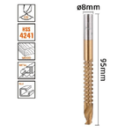 Kaela-punta Trapano Elicoidale ø8mm X 95mm In Titanio Hss 4241 Per Metallo Legno 57152 -