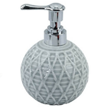 Cleafe-dispenser Sapone Liquido Sfera Grigio Effetto Rete Accessori Arredo Bagno 79278 -