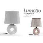 Kaela-lampada Lumetto Abat Jour Ceramica Tavolo Comodino E14 60w Design 26x10cm 793820 -