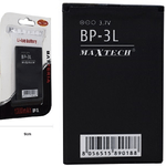 Maxtech-batteria A Litio Compatibile Con Bp-3l 1300mah 3,7v Cellulare Maxtech Pa-t044 -