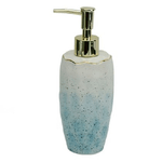 Cleafe-dispenser Sapone Liquido Bagno Bianco Azzurro Con Effetto Pietra Dosatore 79271 -