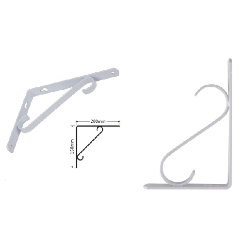 Kaela-set 2 Pz Reggimensola Supporto Staffa Angoliere Rinforzo 200x150 Mm Bianca 91285 -