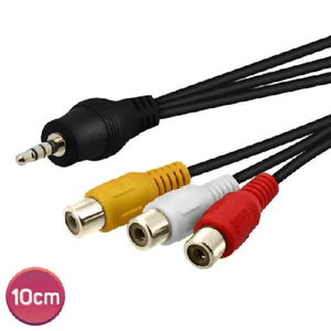 Linq-cavo Adattatore Audio Video Da Jack 3.5mm Maschio A 3x Rca Femmina 10cm Av-3rca -