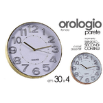 Kaela-orologio Parete Tondo Movimento Silenzioso 30x4 Cm Vari Colori Assortiti 722127 -