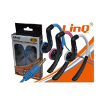 Linq-linq Ds-201 Cuffie Auricolari Stereo Con Archetto Colore Azzurro Con Microfono -