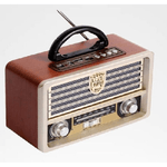 Andowl-radio Portatile Musica Sveglia Design Retro Stile Usa Vintage Usb Fm/am Q-yx2022 -