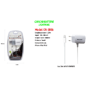 Maxtech-caricabatterie High Power Lightning Per Iphone - Ipad - Ipod Series Maxtech Ca-s006 -