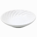 Cleafe-piattino Porta Sapone Saponetta Ceramica Rigata Spirale Bianco Tondo Bagno 79959 -