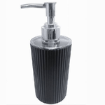 Cleafe-dispenser Per Sapone Liquido Lavandino Grigio Scuro Rigato Arredo Da Bagno 79169 -