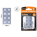 Kaela-set 4 Pz Lastrine Lastrina Piastra Di Giunzione 57x30x2 Mm Con Viti Mobili 57137 -