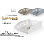 Kaela-contenitore Salvaspazio Multiuso In Plastica 26x29x9cm 3 Colori Assortiti 838682 -