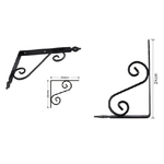 Kaela-set 2 Pz Reggimensola Supporto Staffa Angoliere Fantasia 240x190 Mm Nera 91278 -