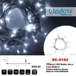 Wisdom-catena Luminosa 30 Luci Led Lucciole Bianco Fisso + Bianco Intermittente Xc-4154 -