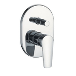 Cleafe-miscelatore Incasso Doccia Con Deviatore Parete Bagno Ottone Cromato Cube 87123 -