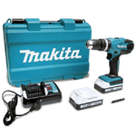 Makita ®-trapano Avvitatore Con Percussione Makita Hp457dwe A Batterie 18v A Litio 1,5ah -