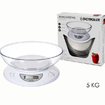 Kaela-bilancia Digitale Da Cucina A Batteria Pesa Fino A 5kg Display Lcd Bianco 541907 -