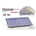 Kaela-vassoio Rettangolare Marrakech 29x16x2cm Deluxe Multiuso 6 Colori Ceramica 771675 -