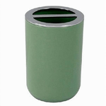 Cleafe-portaspazzolini Bicchiere Accessorio Bagno 2 Fori Verde Silver Contenitore 79875 -