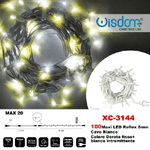 Wisdom-catena Luminosa 100luci Led Lucciole Dorata Fisso + Bianco Intermittente Xc-3144 -