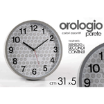 Kaela-orologio Parete Tondo 31x5cm Plastica Silenzioso Vanity Classico Moderno 681295 -