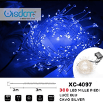 Wisdom-catena Luminosa 300 Led Mille Piedi Effetto Ramo Luce Blu A Batteria Xc-4097 -