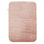 Cleafe-tappeto Tappetino In Tessuto Effetto Sassi Per Arredo Bagno 45 X 70cm 79928 Rosa -