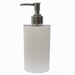 Cleafe-dispenser Sapone Liquido Lavandino Bianco Rigato Accessorio Arredo Bagno 79161 -