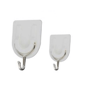 Cleafe-set 5pz Gancio Attaccapanni Adesivo Bianco Parete Legno Porte Fashion Hook 59671 -