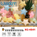 Wisdom-catena Luminosa Con Stelle Colorate 10 Led A Batteria Luce Calda Fissa Xc-4541 -