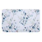 Cleafe-tappeto Tappetino Per Arredo Da Bagno 45 X 75 Cm Con Fantasia Fiori Foglie 87060 -