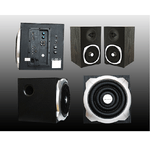 Maxtech-casse Subwoofer 2.1 Bluetooth Altoparlanti Audio Amplificate Speaker Maxtech Ca-ss005 -