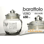 Kaela-barattolo Ermetico In Vetro Contenitore Cucina Coperchio 650ml Decorato 652639 -