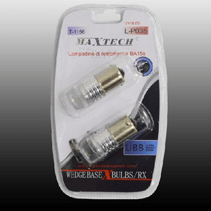 Maxtech-lampadine Di Retromarcia Ba15s 12v / 3led Lampadine Ultra Luminose Maxtech L-p035 -