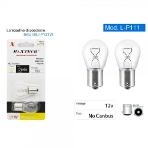 Maxtech-lampadine Posizione Auto Bau15s / Py21w 12v Luce Calda Alogena No Canbus L-p111 -