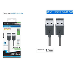 Maxtech-cavo Dati Doppio Usb 2.0 Maschio - Maschio Prolunga 1,5 Mt 480mbps Usb2.0-m1.5m -