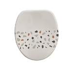 Cleafe-copriwater Mdf Universale Stampa Fronte Retro Graniglia Bianco Multicolore 59124 -        3,5