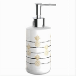 Cleafe-dispenser Porta Sapone Liquido Bianco Ananas Accessorio Per Arredo Bagno 69752 -