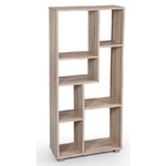 Kaela-libreria Design Moderna Scaffale 7 Ripiani Rovere Casa Uffici 127x60x24cm 750878 -