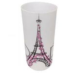 Cleafe-bicchiere Porta Spazzolino Decorato Scritta Paris Accessori Arredo Bagno 87040 -