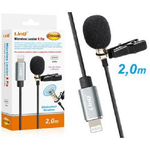 Linq-microfono Lavalier Lightning Suono Omnidirezionale A 360° Cavo 2 Metri Lt3542m -