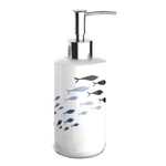 Cleafe-dispenser Porta Sapone Liquido In Ceramica Con Pesciolini Accessorio Bagno 69875 -