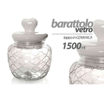 Kaela-barattolo In Vetro Cuore Tappo Ermetico Ceramica Contenitore Cucina 1,5lt 742224 -