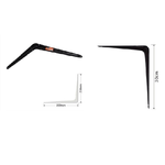 Kaela-set 2 Pz Reggimensola Supporto Staffa Triangolo Mensola Metallo 30 Cm Nero 91273 -