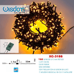 Wisdom-catena Luminosa 160miniled Luce Calda Cavo Verde 7 Melodie 8 Giochi Luce Xc-3186 -