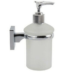 Cleafe-dispenser Portasapone Liquido Vetro Satinato Fissaggio Parete Bagno Square 59188 -