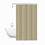 Cleafe-tenda Doccia Antimuffa Impermeabile Poliestere 180x200cm Ganci Bagno Beige 79859 -