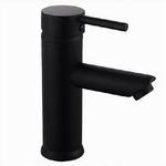 Cleafe-rubinetto Bagno Moderno Nero Opaco Miscelatore Orientabile Lavabo Canna Bassa 87391 -